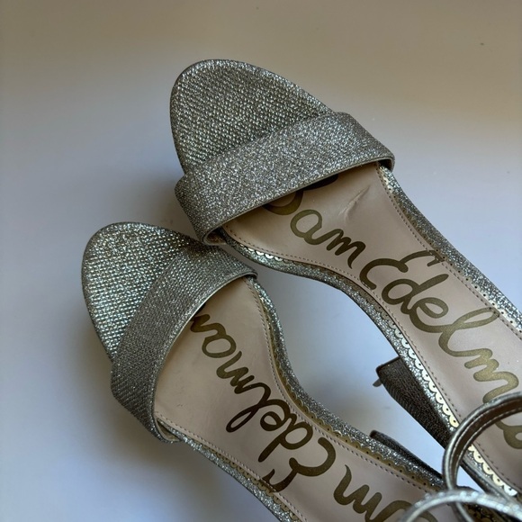 Sam Edelman Yaro Dress Block Heel Sandal Metallic Gold Sz 9 - Picture 7 of 9